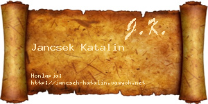 Jancsek Katalin névjegykártya
