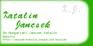 katalin jancsek business card